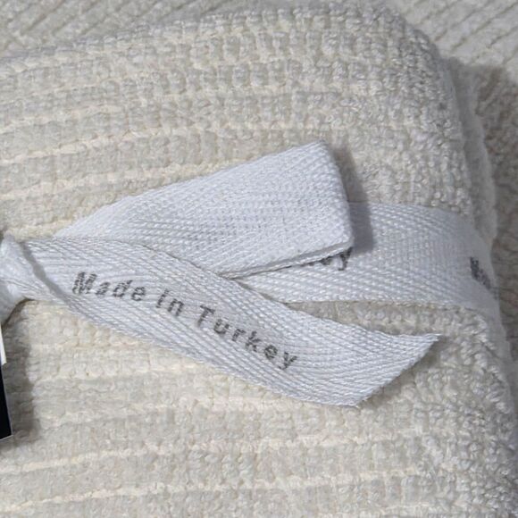 Hotel Balfour 4pc Cream And Taupe Turkish Cotton Towel Set 2 Bath 2 Hand - Picture 14 of 15